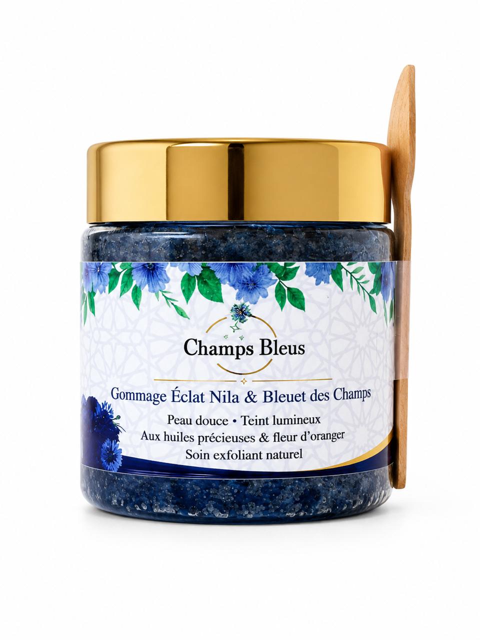 Gommage corps au Nila et Bleuet des Champs – Champs Bleus